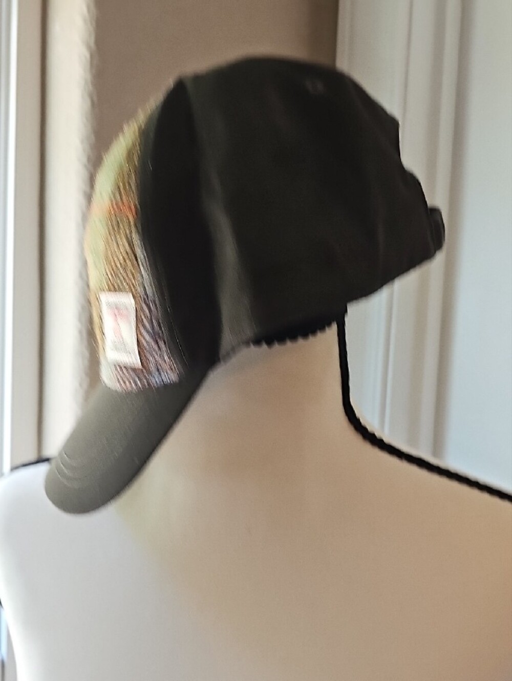 Harris Tweed Plaid Front Baseball Cap - Brown/Green - Picture 6 of 8